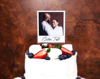 Wedding Cake Topper Custom Instant Photo Acrylic With Picture Name Sign Charm Printed Couples