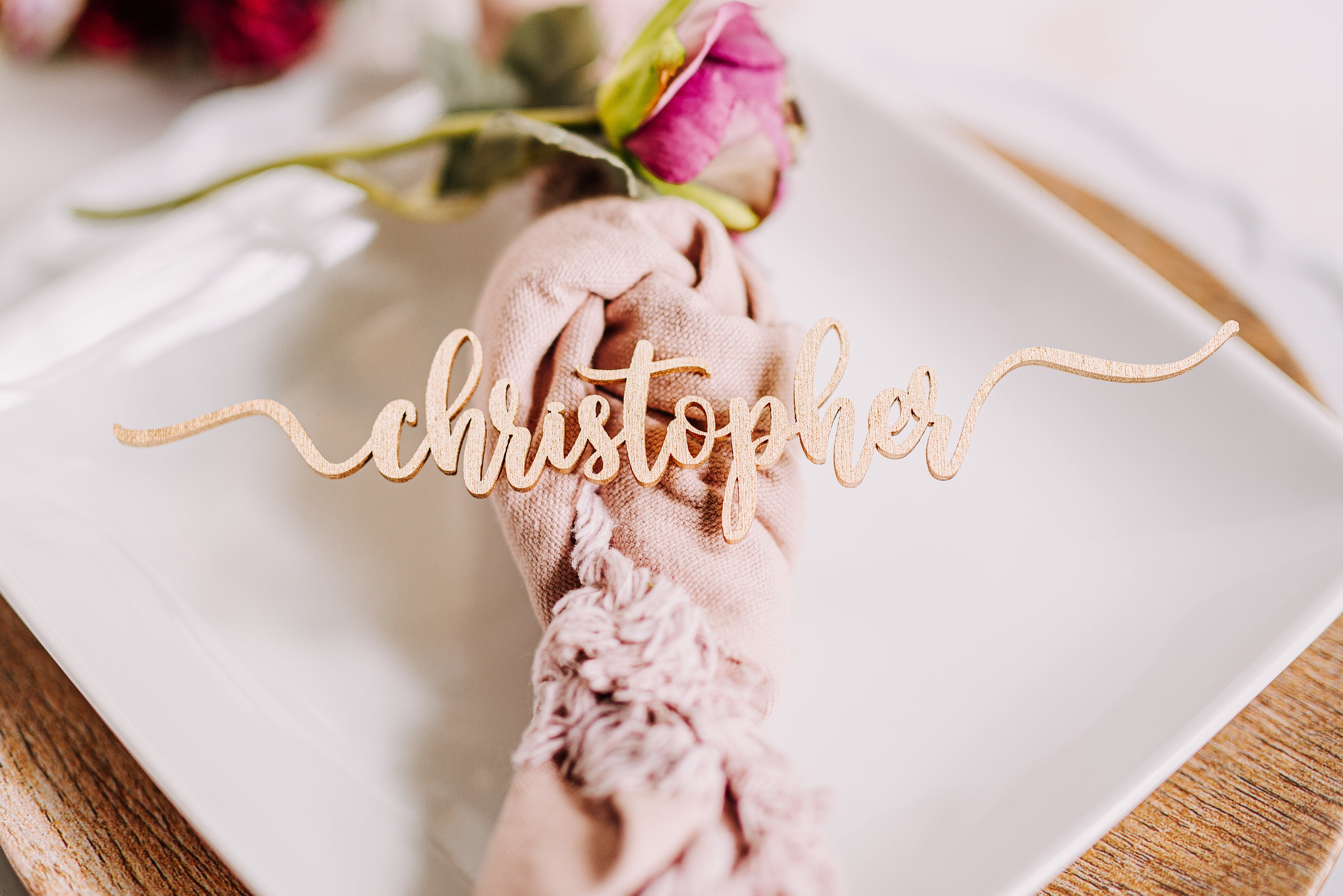 Wedding Place Cards, Wooden Name Tags, Wedding Place Setting, Birthday Laser Cut Names, Event Table Decor, Name Plate, Small Name Sign