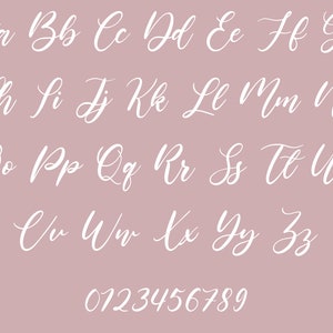 alphabet in the font