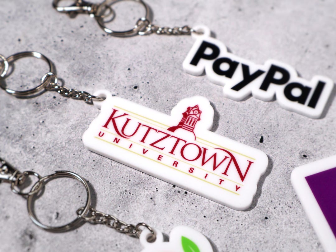 Custom Logo Keychain UV Printed Acrylic Keyring Personalized Company ...