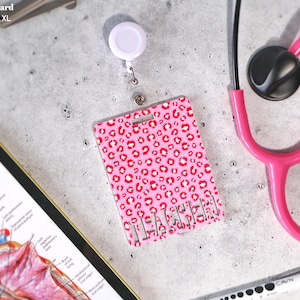 Unique Print Custom Badge Buddy, Personalized Nurse ID Tag & Teacher Premium Badge Holder, Healthcare Team Gift
