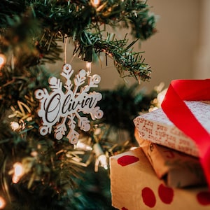 Holiday Ornament Personalized, Stocking Name Tags, Christmas Tree Ornament, Christmas Place Cards, Wooden Gift Tag