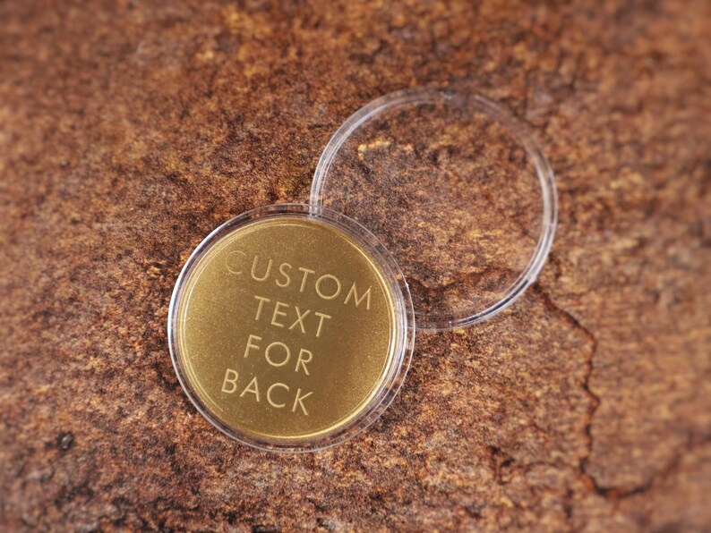 Custom sober anniversary coin AA recovery medallion laser engraved personalized sobriety gift for women celebrating recovery journey.