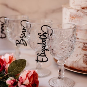 Wine Glass Charms, Drink Tags, Personalized Wedding Drink Tag, Cocktail Names, Champagne Wall, Seating Chart