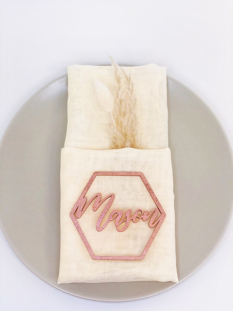 Wedding Place Names Wedding Table Decor Custom Wood Wedding Birthday Place Tags Names Wedding Name Tags Wedding Decor Geometric Names