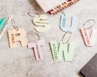 Backpack Name Tag  Personalized Acrylic Keychain for School Bags, Sport Gear, Bogg Bag Charm