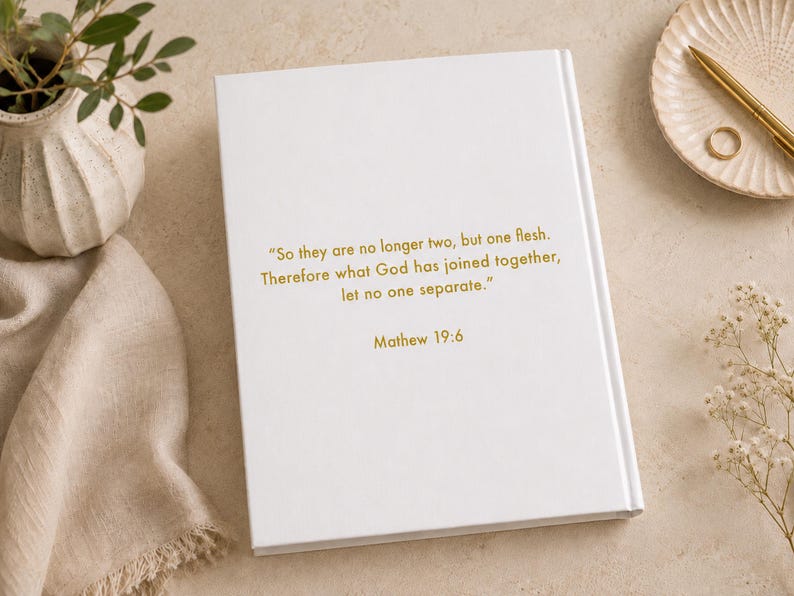 White family Bible personalized with your last name and custom artwork using premium UV printing technology. This personalized Bible is ideal as a wedding gift, Christian wedding keepsake, baptism Bible, family heirloom, custom Bible cover, religious keepsake, scripture gift, and personalized family Bible for generations.