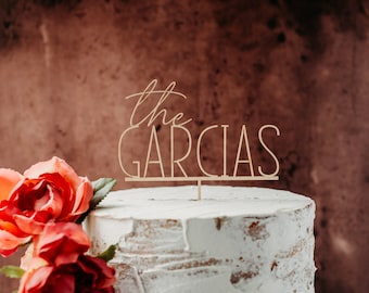 Wedding Cake Topper Personalized, Birthday Acrylic Cake Toppers, Modern Custom Cake, Last Name Cake Decor