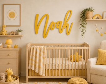 Wood Name Sign, Personalized Wall Decor for Nursery or Home