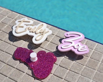 Bogg Bag Charm: Custom Beach Bag Tag, Personalized Acrylic Tote Accessories & Family Name ID Plate