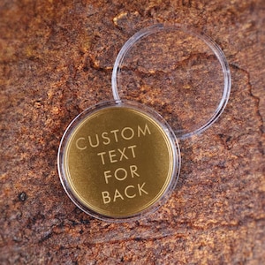 One Day at a Time AA sobriety medallion custom engraved anniversary coin recovery token for alcoholics anonymous milestone gift.