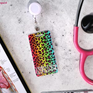 Unique Print Personalized Badge Buddy, Custom Nurse & Teacher ID Tag, Durable Healthcare Badge Holder Gift