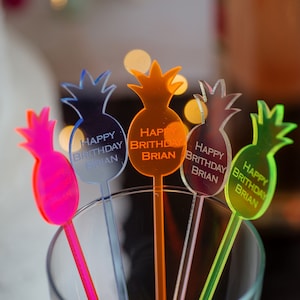 Drink Stirrers Wedding Personalized, Acrylic Cocktail Stir Sticks, Swizzle Sticks, Custom Drink Topper, Charm