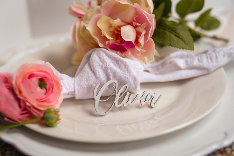 silver wood wedding name tags
name tags
wood name card
name place cards
name cards wedding
name place setting
wooden names
wedding place cards
bachelorette party
wedding favors 
wedding decor 
name plate laser cut names