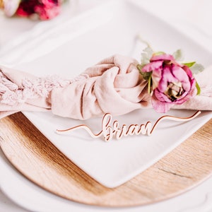 Name Tags Place Cards, Wedding Name Plate,  Birthday Laser Cut Names, Wooden Setting, Table Decor, Name Plate