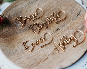 Personalized Wedding Drink Charms: Acrylic Cocktail Name Tags