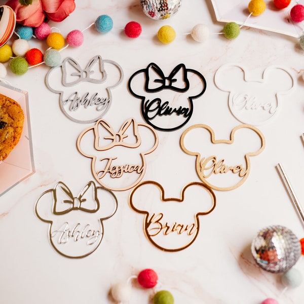 Mickey Name Tag - Etsy