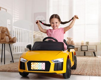 Custom Kids License Plate, Personalized 3x6 Aluminum Vanity Front Car Tag