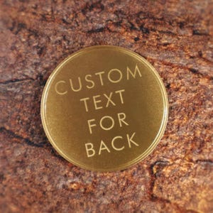 Personalized recovery coin AA chip with custom text on back sobriety anniversary medallion meaningful sober gift for sponsor or recovery celebration.
