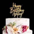 Birthday Cake Topper Custom, Acrylic Dessert Toppers, Wooden Personalized Decor, Anniversary Nam Charm