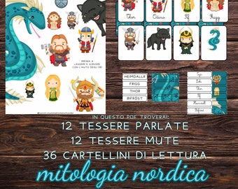 Mythologie nordique - CARTES DE NOMENCLATURE - pdf à imprimer - Vikings - Montessori-Homeschooling-Free Learning