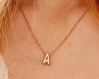 Collar inicial personalizado ? Joyas personalizadas | Collar de letras minimalistas |  Joyas iniciales | Regalo de hermana, amiga | regalo de navidad para mujer