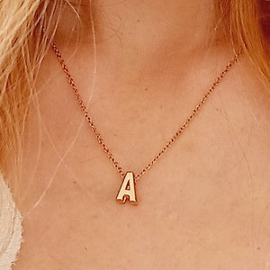 Collar inicial personalizado ? Joyas personalizadas | Collar de letras minimalistas |  Joyas iniciales | Regalo de hermana, amiga | regalo de navidad para mujer