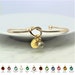 Personalized KNOT bangle, birthstone bracelet, Initial Bracelet, Mum Bracelet, Grandma Gift, Bridesmaid Bracelet, BFF gift, Sister Gift