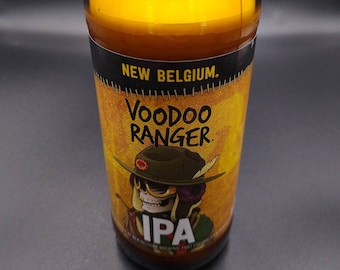 Craft Beer Candle,  New Belgium Voodoo Ranger IPA, Lemongrass Scent, Housewarming Gift, Stocking Stuffer, Beer Gift