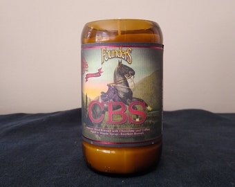 Founders CBS Craft Beer Candle, 12oz, RARE BOTTLE, you choose the scent, Gift for Dad, Gift for Boyfriend, Horse Lover