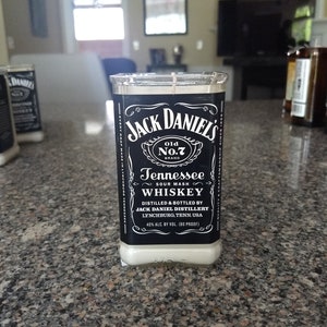 Jack Daniels  Old No 7  Tennessee Whiskey Candle, 375ml Bottle, Hard to Find, Rare, Gift for Dad, Gift for him