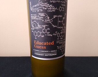 Educated Guess Cabernet Sauvignon, Wine Bottle Candle, Roots Run Deep Winery, Vanilla Scent, Girlfriend Gift, Anniversary Gift
