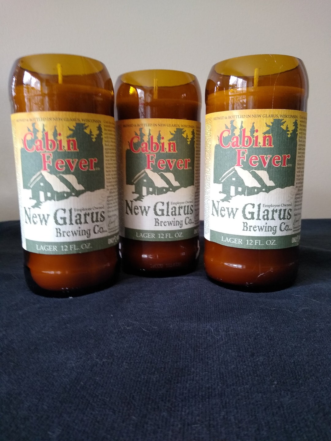 Craft Beer Candle New Glarus Cabin Fever Gift for Him Dad Etsy