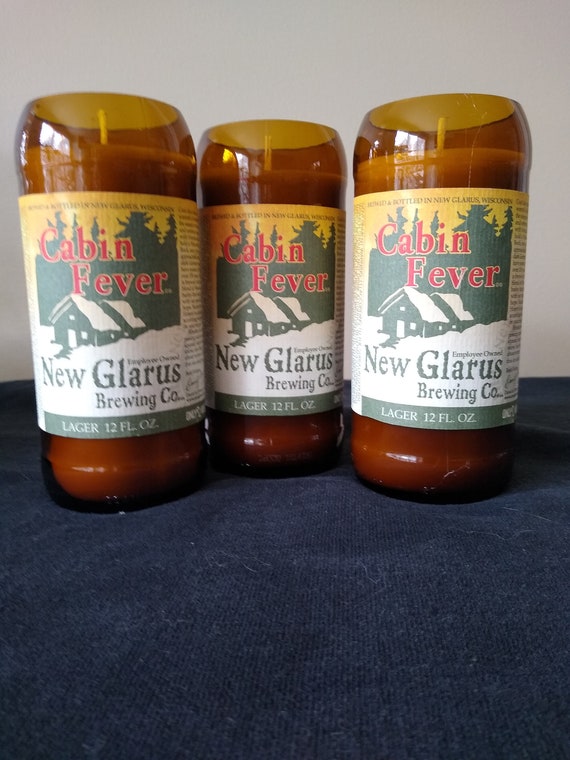 Craft Beer Candle New Glarus Cabin Fever Gift for Him Dad Etsy