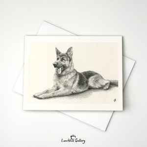 Deutscher Schäferhund Notecard Set Blanko Briefpapier Dankeskarten