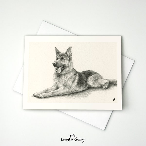 German Shepherd Notecard Set Blank Stationery Dog Thank You Cards