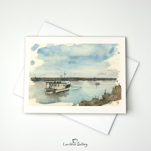 Marsh Fischerboot Grußkarten Set Blanko Briefpapier Danksagungskarten