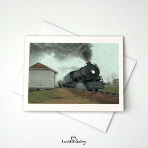 Conjunto de cartões de nota de trem, papelaria em branco, cartões de agradecimento