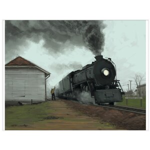 Train Station Wall Art Painting Print