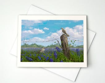 Texas Bluebonnet Notecard Set Blank Stationery Thank You Cards