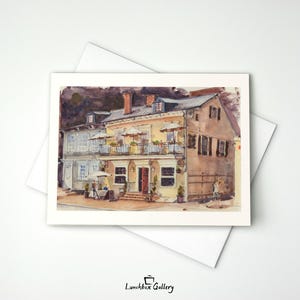 Georgetown Washington D.C. Conjunto de cartões de aquarela Papelaria em branco Cartões de agradecimento
