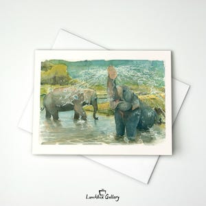 Jeu Cartes Éléphant Pour Papeterie Voyage Vierges Remerciements