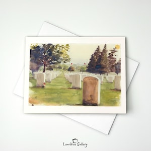 Jeu de cartes de correspondance du cimetière national d'Arlington, papeterie vierge, cartes de remerciement
