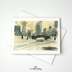 New York City Central Park Winter Grußkarten Set Blanko Danksagungskarten