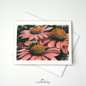 Bumble Bee Floral Notitiekaartenset blanco briefpapier Bedankkaarten