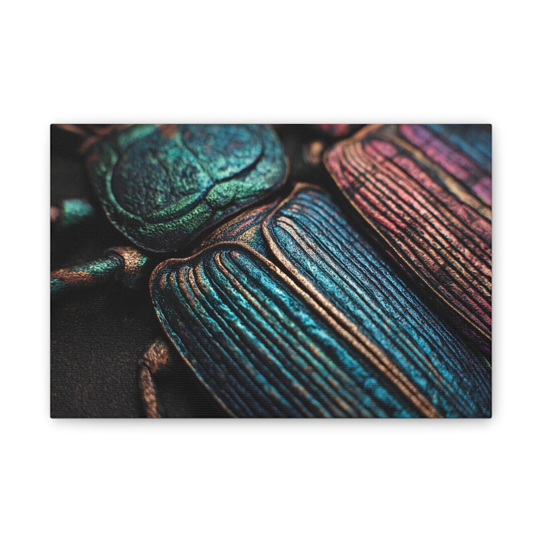 Hand Painted Beetle Shell Fine Art Print – Scientific Insect Nature ...