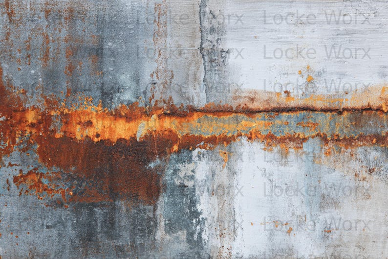 View of Abstract Rust Corrosion Art - Industrial Texture Wall Decor (digital ...
