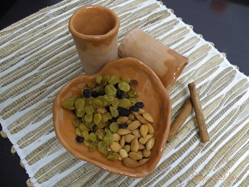 Ceramics Handmade Set Three Peaces Two Cups and Bowl Pottery Vabi-Sabi Style Set Vintage Kichen Table Decor Gift For Housewarming Birthday
