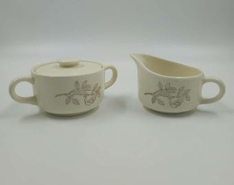 Juego de azucarero y jarra para crema SCIO Golden Rose