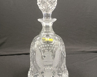 US Bicentennial Kristall-Karaffe mit Adler Made in West Germany Selten 10,5 Hoch